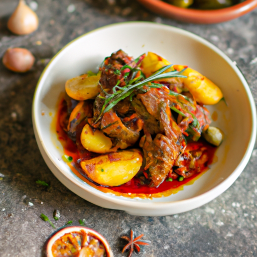 Marocká tajine s kuřecím masem