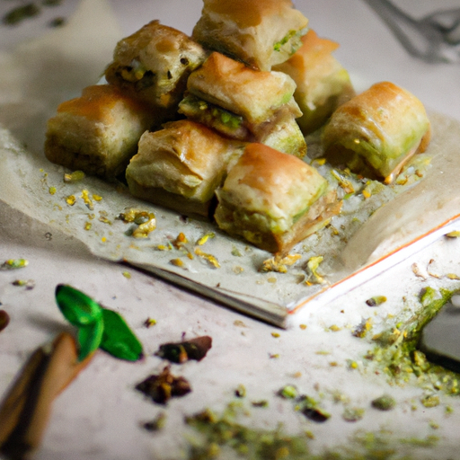 Baklava s pistáciemi.