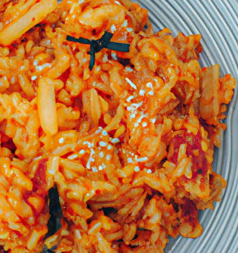 Korean Style Kimchi Fried Rice.