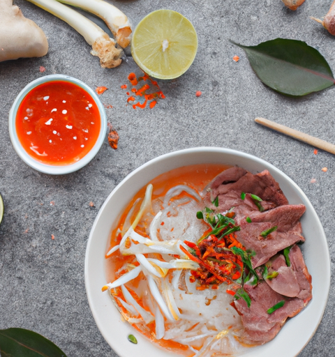 Phở tái bò viên