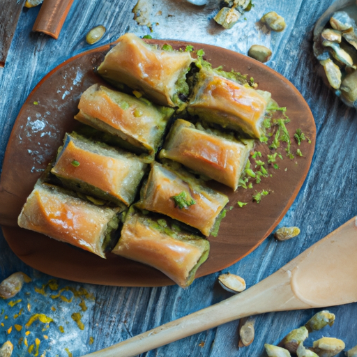 Baklava s pistáciemi a mandlemi