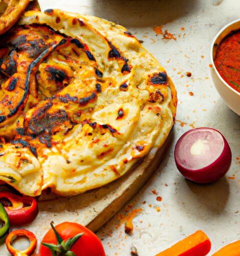 Masala tandoori kuře naan