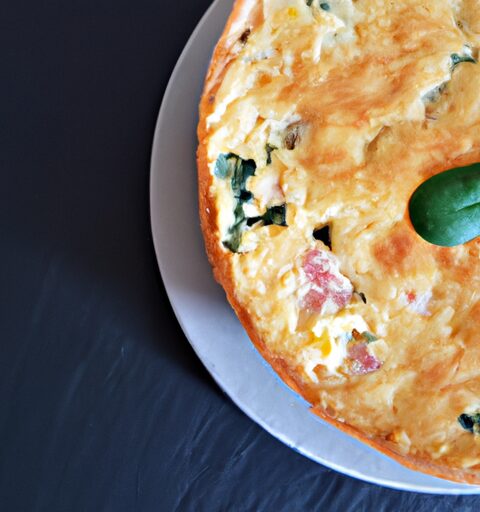 Quiche Lorraine s uzeným masem.