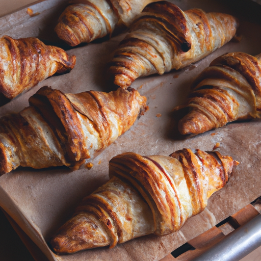 Petit croissant s máslem a džemem