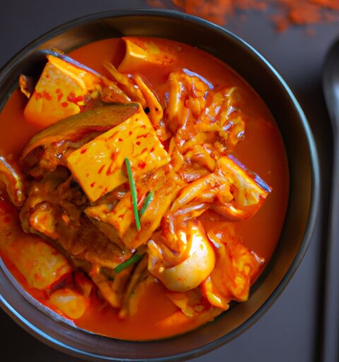 Kimchi jjigae z uzeného masa