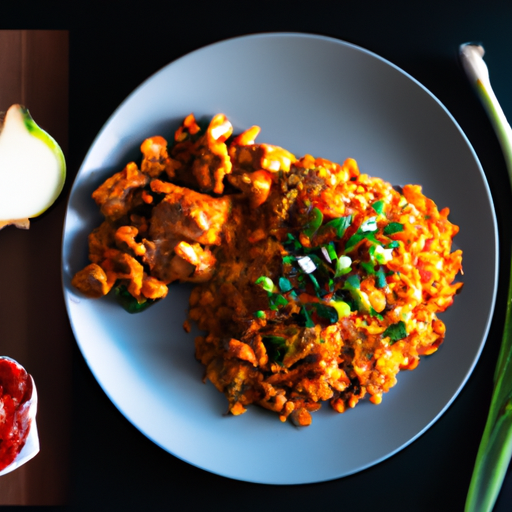 Kimchi fried rice with pork