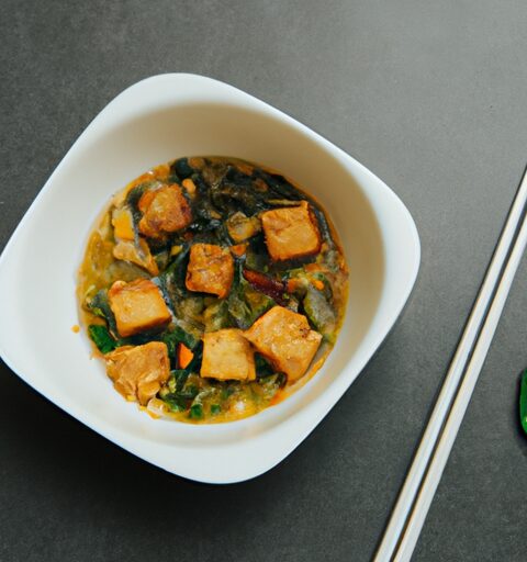 Miso polévka s tofu a řasami