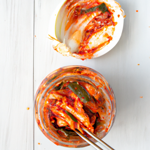 Kimchi – tradiční korejská fermentovaná zelenina.