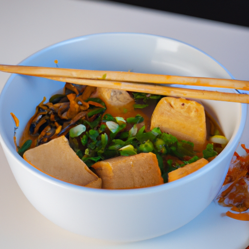 Rybí miso polévka s tofu.