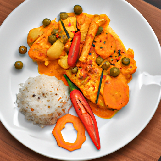 Kuřecí korma s rýží a cizrna