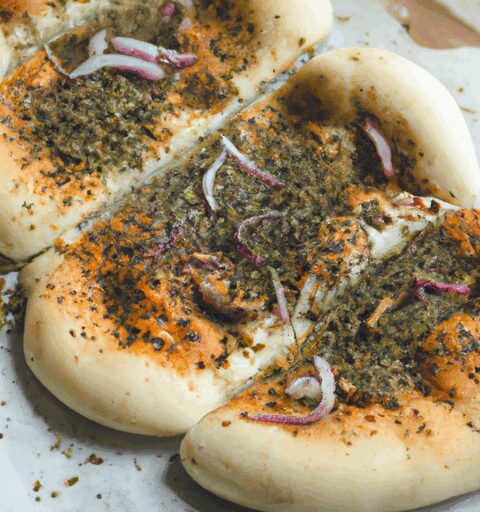Chleba naan se zeleninou