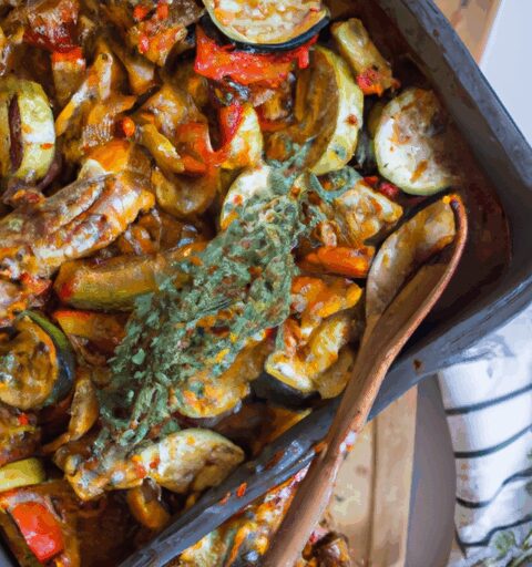 Ratatouille s květákem a bylinkami