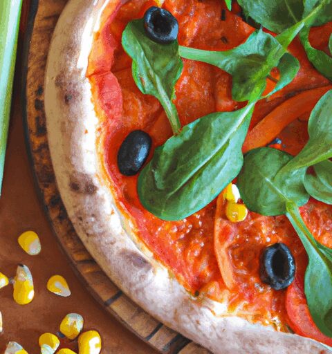 Veganská pizza s grilovanou zeleninou