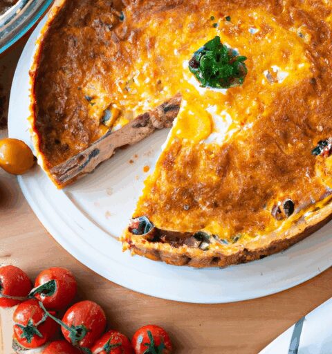 Quiche Lorraine s broskvemi