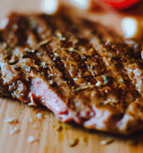 Argentinský hovězí steak na grilu