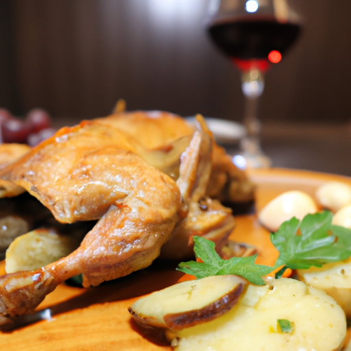 Pečený kachní confit s brusinkami