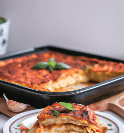 Lasagne s mozzarellou a bazalkou