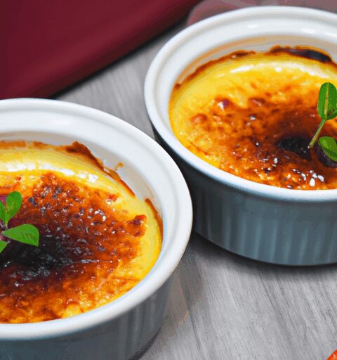 Creme brulee s borůvkami