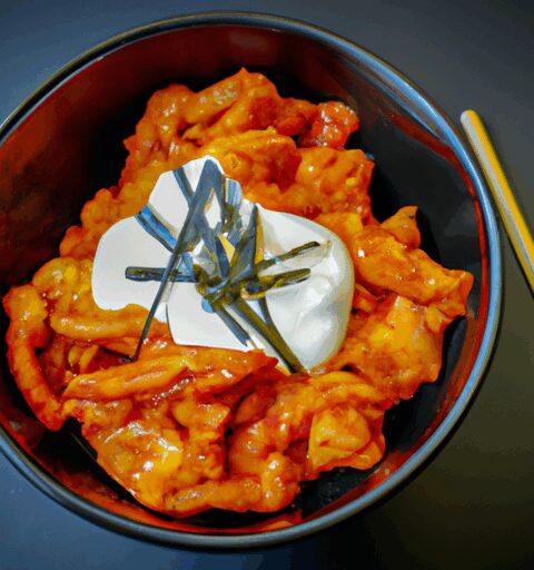 Korejské kuře s kimchi