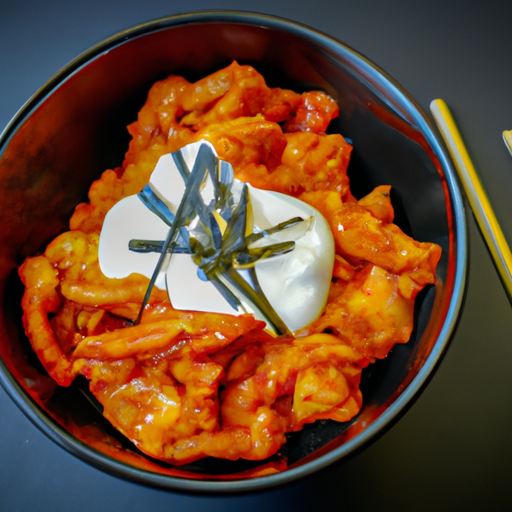 Korejské kuře s kimchi