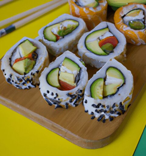 Sushi s tuňákem a avokádem