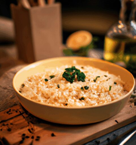 Rizoto s houbami a parmezánem