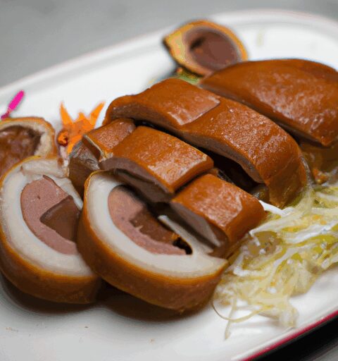 Peking duck s jarními rolkami