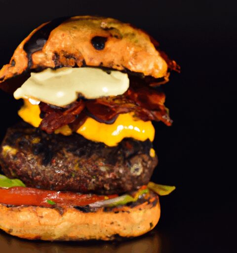 Americký hamburger s hranolky