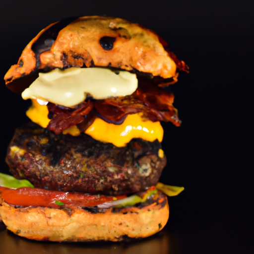 Americký hamburger s hranolky
