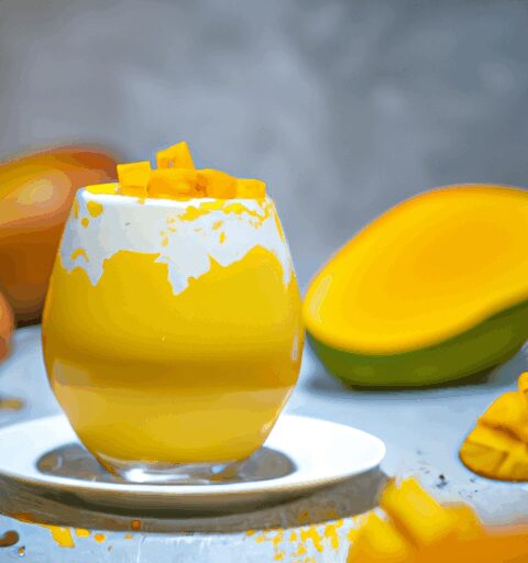 Sladké Mango Lassi s jogurtem