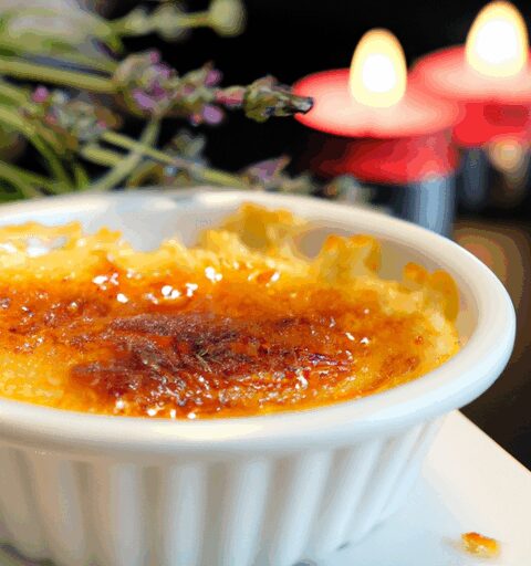 Creme brulee s malinami