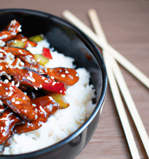 Hovězí teriyaki s jasmínovou rýží