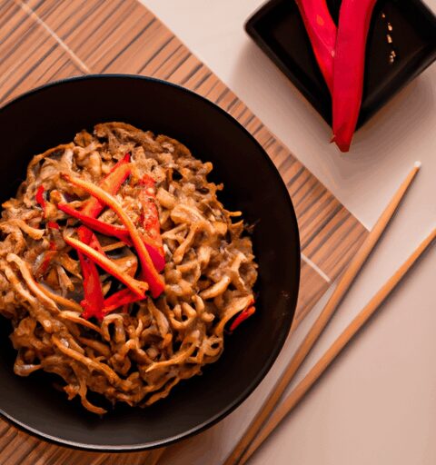 Japonské nudle s teriyaki kuřetem