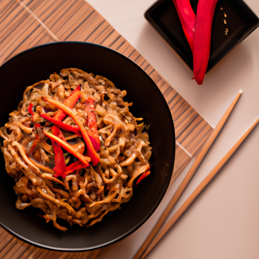 Japonské nudle s teriyaki kuřetem