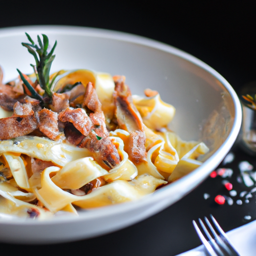 Těstoviny alla carbonara s bazalkou