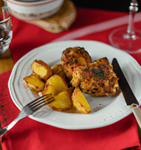 Kuře po burgundsku s knedlíky