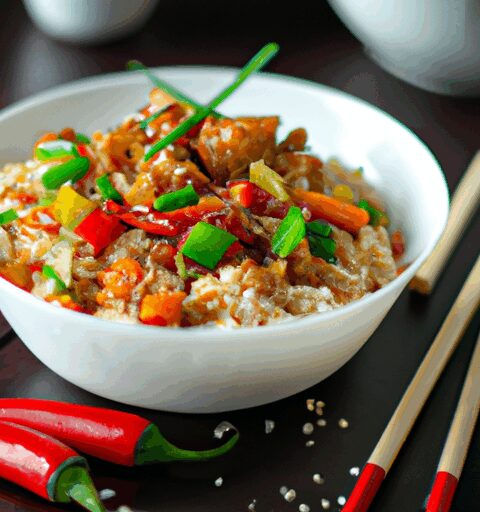 Kung Pao kuřecí s rýží