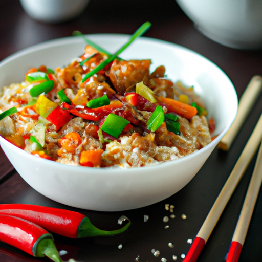 Kung Pao kuřecí s rýží