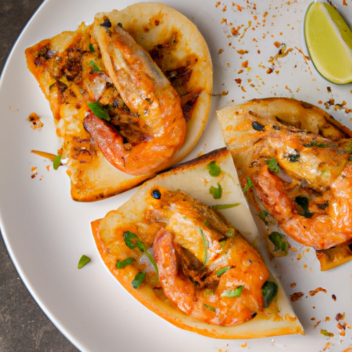 Kokosové krevety s chlebem naan