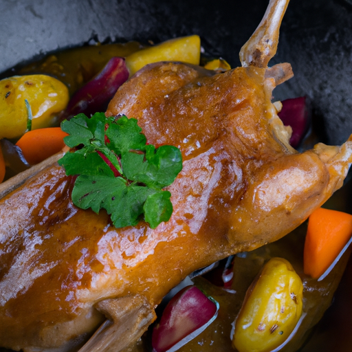 Křupavý kachní confit s pochoutkovou omáčkou