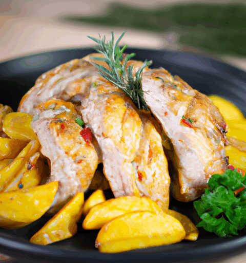 Pečená kuřecí prsa s křupavou kůrkou