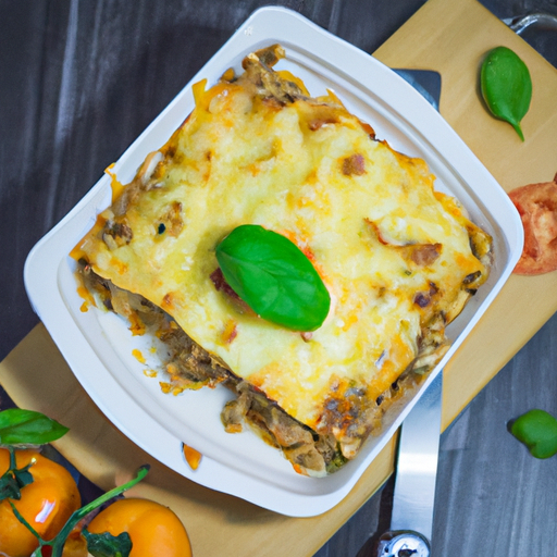 Lasagne s kachním masem a bambusem