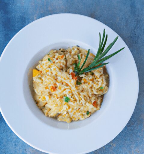 Hrnčířské rizoto s uzeným sýrem