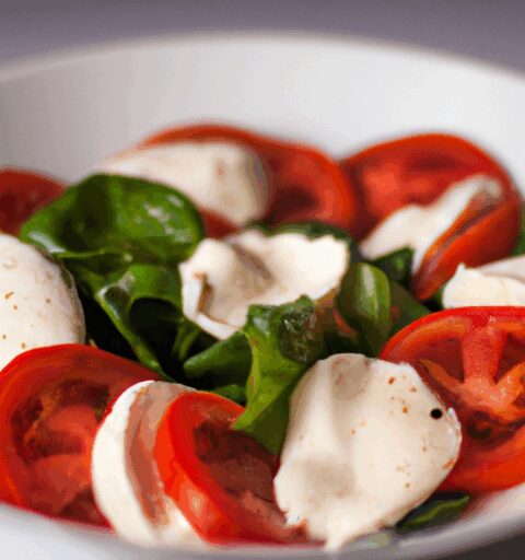 Italský salát s mozzarellou