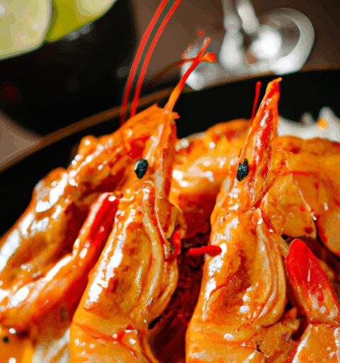 Thajské krevety s červenou kari