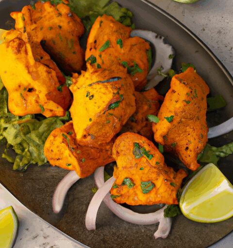 Kořeněný tandoori kuřecí tikka masala