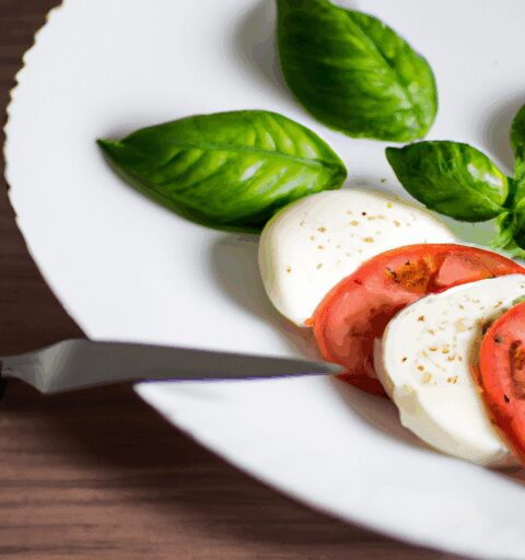 Italský salát Caprese s mozzarellou