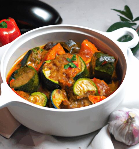 Ratatouille s rozmarýnem a bazalkou