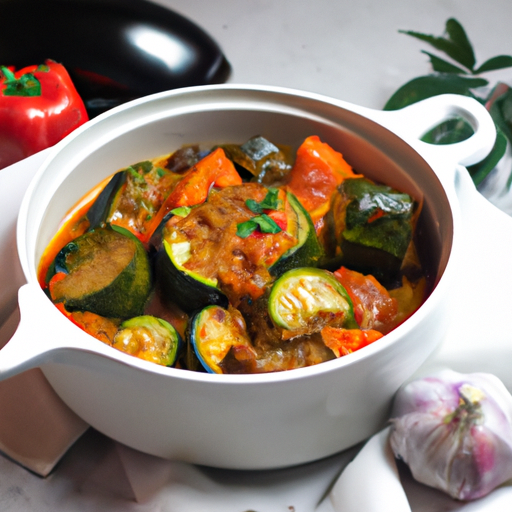 Ratatouille s rozmarýnem a bazalkou