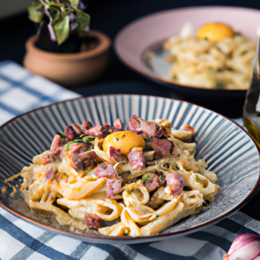 Těstoviny carbonara s kuřecím masem